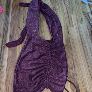 Sparkly purple dress Fashion Nova